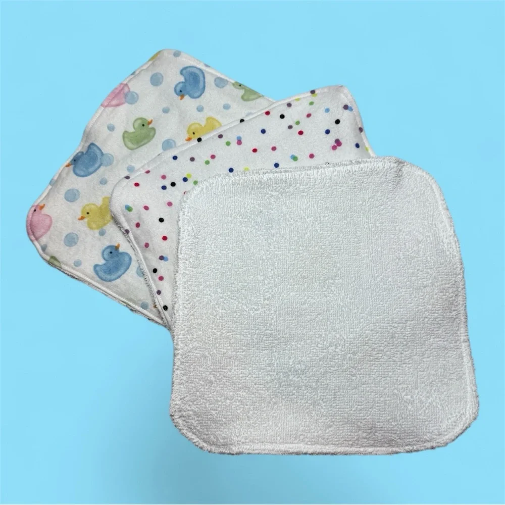 NWT Adorable Handmade reusable baby/toddler reusable washcloths.